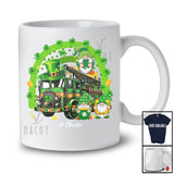 Personalized Three Gnomes With Fire Truck; Happy St. Patrick's Day Rainbow; Custom Name Family T-Shirt