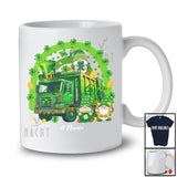 Personalized Three Gnomes With Garbage Truck; Happy St. Patrick's Day Rainbow; Custom Name Family T-Shirt