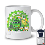 Personalized Three Gnomes With Truck; Happy St. Patrick's Day Rainbow; Custom Name Family T-Shirt