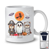 Personalized Three Pirate Mummy Boo Ghost Beaver; Amazing Halloween Costume Animal; Family T-Shirt