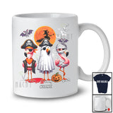 Personalized Three Pirate Mummy Boo Ghost Flamingo; Amazing Halloween Costume Animal; Family T-Shirt