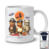 Personalized Three Pirate Mummy Boo Ghost Gopher; Amazing Halloween Costume Animal; Family T-Shirt