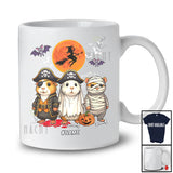 Personalized Three Pirate Mummy Boo Ghost Guinea Pig; Amazing Halloween Costume Animal; Family T-Shirt