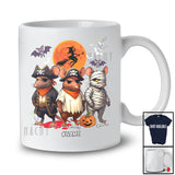 Personalized Three Pirate Mummy Boo Ghost Rat; Amazing Halloween Costume Animal; Family T-Shirt
