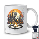 Personalized Skeletons Dancing Skeletons; Joyful Halloween Custom Name Dancer Camping Fire T-Shirt