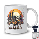 Personalized Three Skeletons Playing Guitar; Joyful Halloween Custom Name Musician; Family T-Shirt