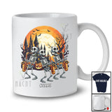 Personalized Three Skeletons Playing Saxophone; Joyful Halloween Custom Name Musician; Family T-Shirt