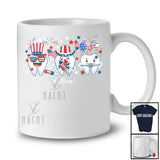 Personalized Three Teeth; Lovely 4th of July Firework; Custom Name Dental Assistant Dentist T-Shirt