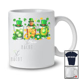 Personalized Three Whiskey Glasses; Fantastic St. Patrick's Day Custom Name Drinking; Shamrocks T-Shirt