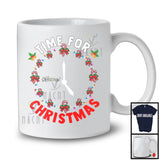 Personalized Time For Christmas; Cheerful X-mas Santa Candy Canes As Clock; Custom Name Family T-Shirt