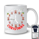 Personalized Time For Christmas; Cheerful X-mas Santa Reindeer As Clock; Custom Name Family T-Shirt