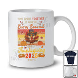 Personalized Time Together Family Thanksgiving 2025; Lovely Custom Name Turkey Vintage Retro T-Shirt
