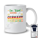 Personalized Tired Of Not Being In Germany; Humorous St. Patrick's Day Groovy Custom Name German T-Shirt