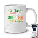 Personalized Tired Of Not Being In Ireland; Humorous St. Patrick's Day Groovy Custom Name Irish T-Shirt