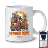 Personalized Totally Witching Drive; Joyful Halloween Moon Custom Name Witch Driving Crane Truck T-Shirt
