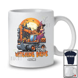 Personalized Totally Witching Drive; Joyful Halloween Moon Custom Name Witch Driving Excavator T-Shirt