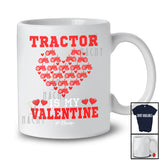 Personalized Tractor Is My Valentine; Adorable Hearts Tractor; Custom Name Driver Team T-Shirt