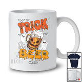 Personalized Trick Or Beer; Cheerful Halloween Ghost Boo; Custom Name Drinking Drunker T-Shirt