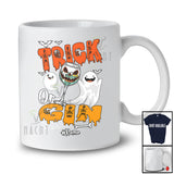 Personalized Trick Or Gin; Cheerful Halloween Ghost Boo; Custom Name Drinking Drunker T-Shirt