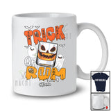 Personalized Trick Or Rum; Cheerful Halloween Ghost Boo; Custom Name Drinking Drunker T-Shirt