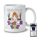 Personalized Trick Or Treat, Humorous Halloween King Charles Spaniel Custom Name, Pumpkin Face T-Shirt