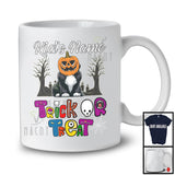 Personalized Trick Or Treat, Humorous Halloween Newfoundland Custom Name, Pumpkin Face T-Shirt