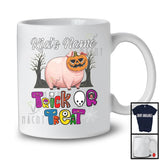 Personalized Trick Or Treat, Humorous Halloween Pig Custom Name, Pumpkin Face T-Shirt