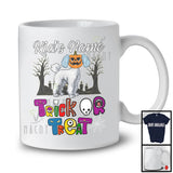 Personalized Trick Or Treat, Humorous Halloween Poodle Custom Name, Pumpkin Face T-Shirt