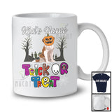 Personalized Trick Or Treat, Humorous Halloween St. Bernard Custom Name, Pumpkin Face T-Shirt