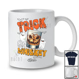 Personalized Trick Or Whiskey; Cheerful Halloween Ghost Boo; Custom Name Drinking Drunker T-Shirt