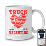 Personalized Truck Is My Valentine; Adorable Hearts Truck; Custom Name Driver Team T-Shirt