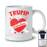 Personalized Trump Is My Valentine; Lovely Custom Name Patriotic Family Group; Hearts T-Shirt