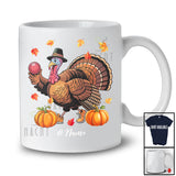 Personalized Turkey Playing Bocce Ball; Awesome Thanksgiving Fall Leaves Custom Name Player T-Shirt