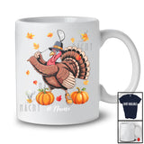 Personalized Turkey Playing Golf; Awesome Thanksgiving Fall Leaves Custom Name Player T-Shirt