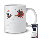 Personalized Turkey Walking With Chicken; Awesome Thanksgiving Custom Name Chicken; Farmer T-Shirt