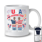 Personalized USA Drinking; Joyful 4th Of July Custom Name Men; Friends Drunker Patriotic T-Shirt