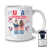 Personalized USA Drinking; Joyful 4th Of July Custom Name Women; Friends Drunker Patriotic T-Shirt