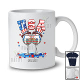 Personalized USA; Fantastic 4th Of July Gin Glasses; Custom Name Drinking Drunker Patriotic T-Shirt