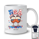 Personalized USA; Fantastic 4th Of July Rum Glasses; Custom Name Drinking Drunker Patriotic T-Shirt