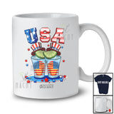 Personalized USA; Fantastic 4th Of July Tequila Glasses; Custom Name Drinking Drunker Patriotic T-Shirt