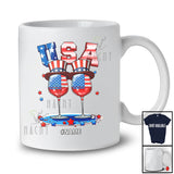 Personalized USA; Fantastic 4th Of July Wine Glasses; Custom Name Drinking Drunker Patriotic T-Shirt