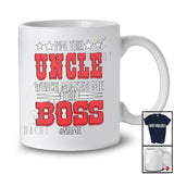 Personalized Uncle Makes Me The Boss; Joyful Father's Day Custom Name Uncle; Flowers Family T-Shirt