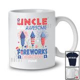 Personalized Uncle Of Awesome Fireworks Director; Proud 4th Of July Custom Name Family T-Shirt