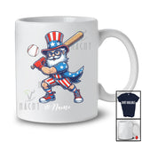 Personalized Uncle Sam Playing Baseball; Joyful 4th Of July Custom Name Player Team; Patriotic T-Shirt