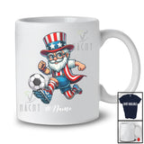 Personalized Uncle Sam Playing Soccer; Joyful 4th Of July Custom Name Player Team; Patriotic T-Shirt