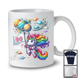 Personalized Unicorn Astronaut; Lovely 10th Birthday Custom Name 10 Years Old; Girls Unicorn T-Shirt