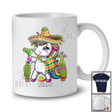 Personalized Unicorn Drinking Margarita; Cheerful Cinco De Mayo Custom Name Mexican; Drinking T-Shirt