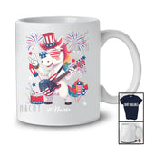 Personalized Unicorn Rock; Lovely 4th of July Unicorn Sunglasses Bass Player; Custom Name Guitarist T-Shirt