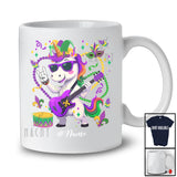 Personalized Unicorn Rock; Lovely Mardi Gras Unicorn Bass Player; Custom Name Guitarist T-Shirt