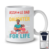 Personalized Vintage Asshole Dad Smartass Daughter; Amazing Father's Day Custom Name Dad Family T-Shirt